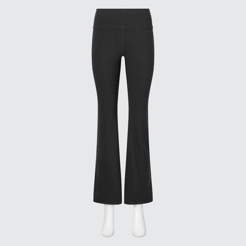 UNIQLO AIRism Soft Flare Leggings Bell Bottom Bootcut Flare Pants - Grey,  Women's Fashion, Activewear on Carousell