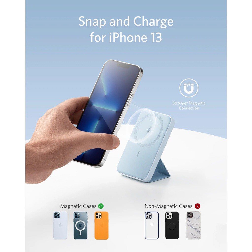 Anker Mag Go Maggo 622 5000maH Magsafe powerbank Lavender, Mobile