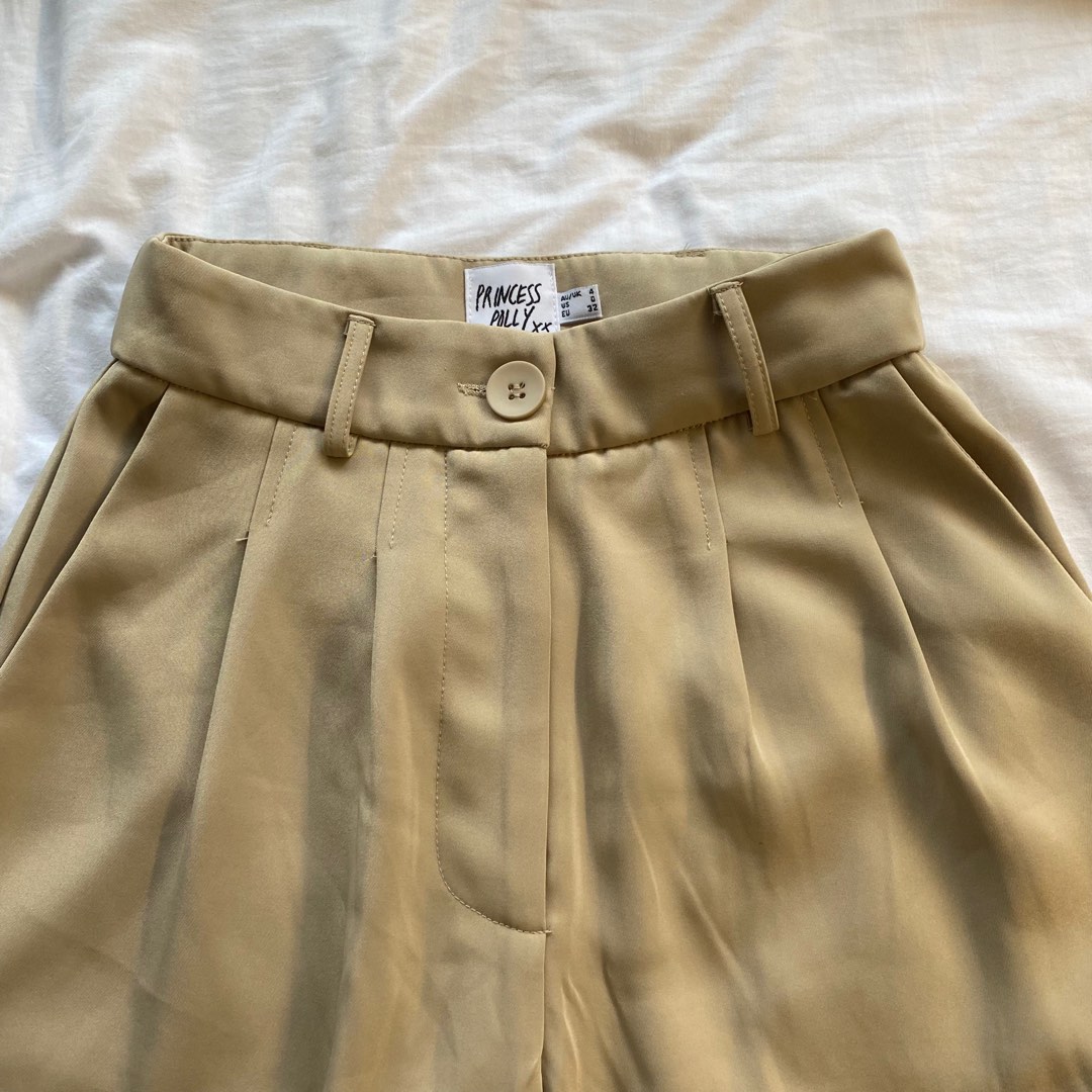archer pants taupe tan princess polly, Women's Fashion, Bottoms, Other ...