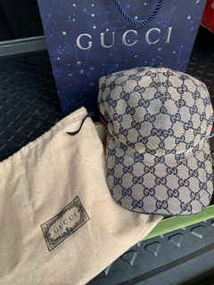 Authentic Gucci GG Canvas baseball hat with Web