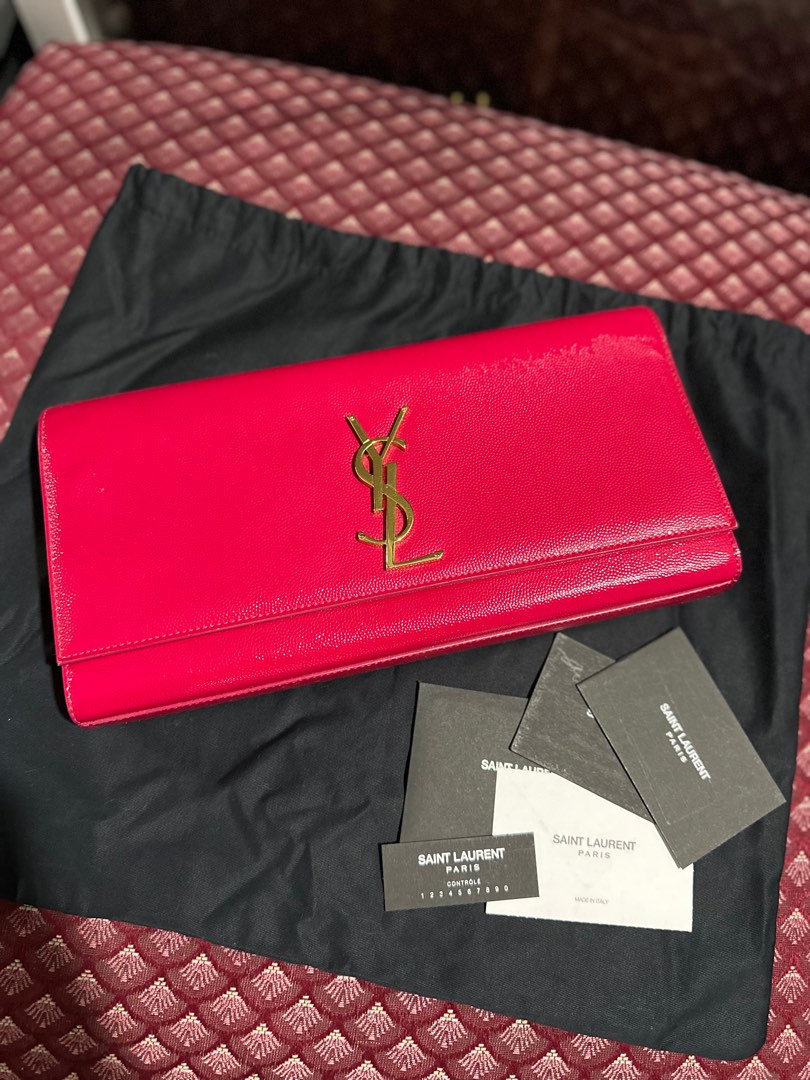 Authentic YSL clutch, Luxury, Bags & Wallets on Carousell