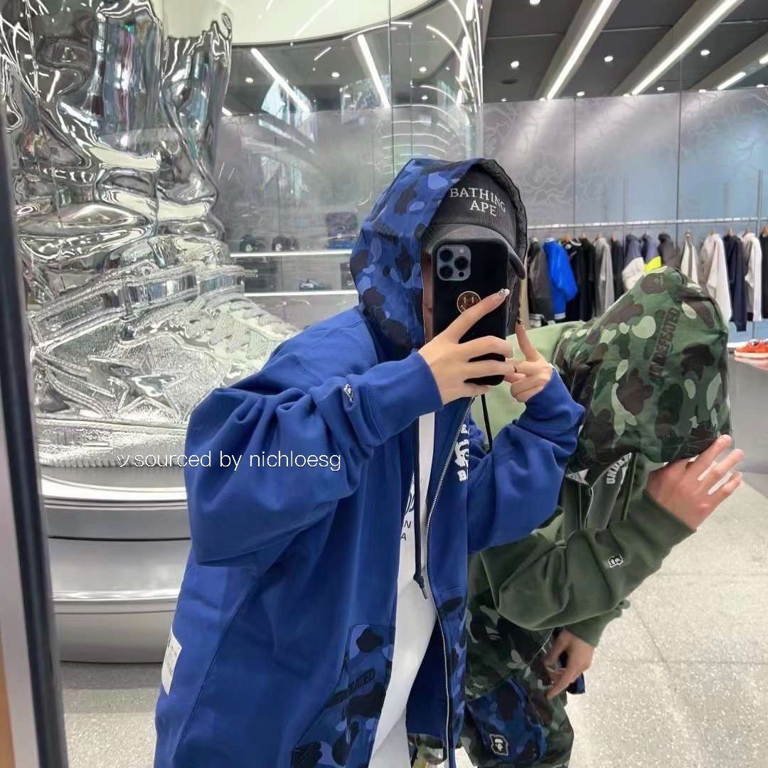 BAPE X UNDFTD COLOR CAMO RELAXED ZIP HOODIE, Men's Fashion