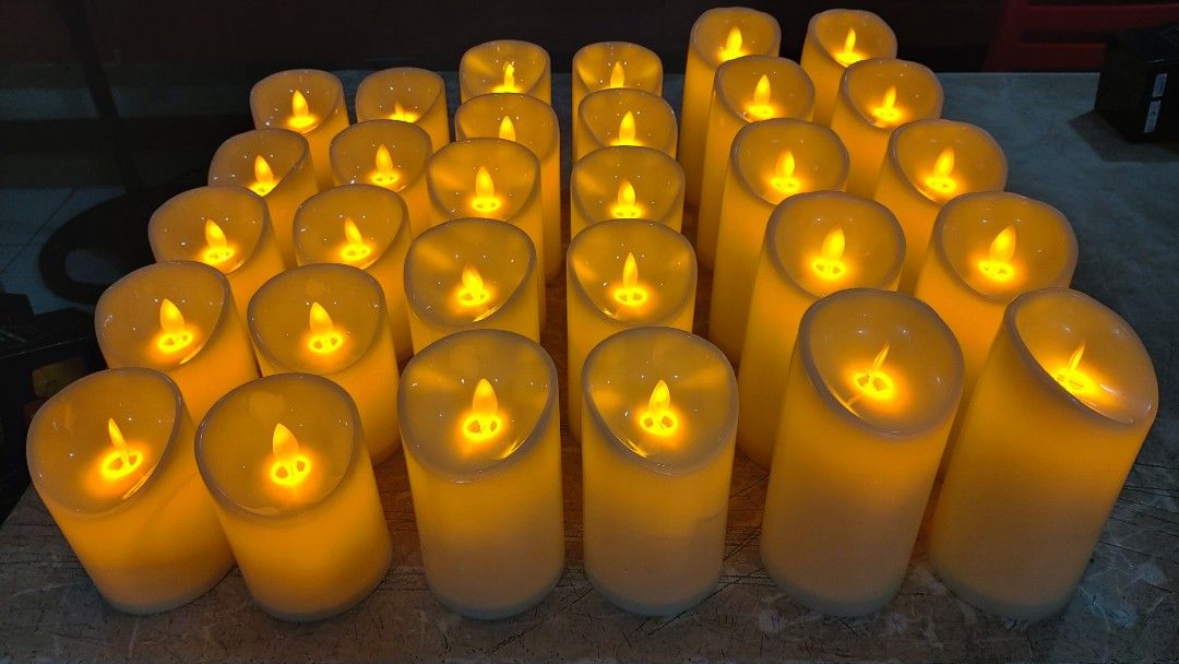 Battery Operated LED Candle with Freebies, Furniture & Home Living
