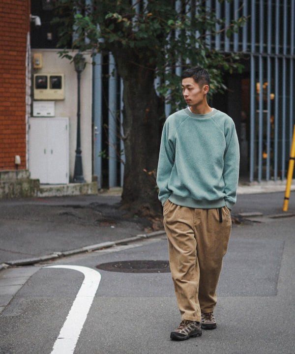 Beams corduroy belted pants beams plus nautica, 男裝, 褲＆半截裙