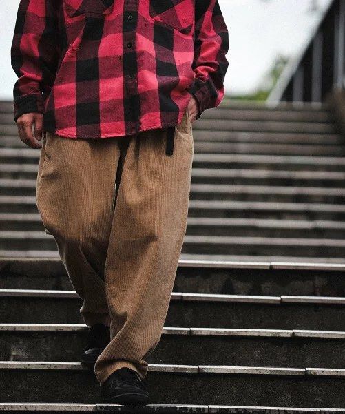 Beams corduroy belted pants beams plus nautica, 男裝, 褲＆半截裙