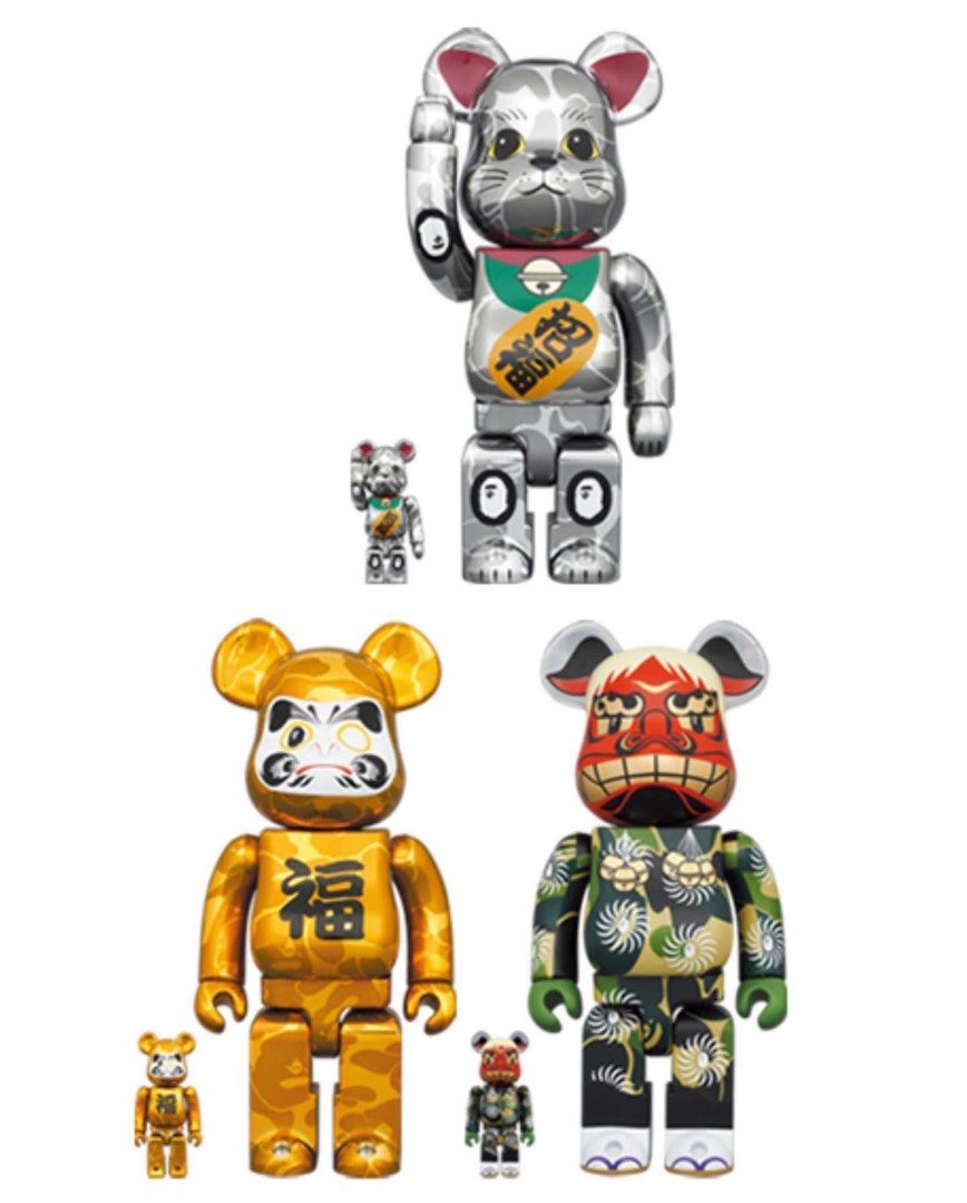 BE@RBRICK BAPE 1000% 招き猫 & 達磨 2体セット