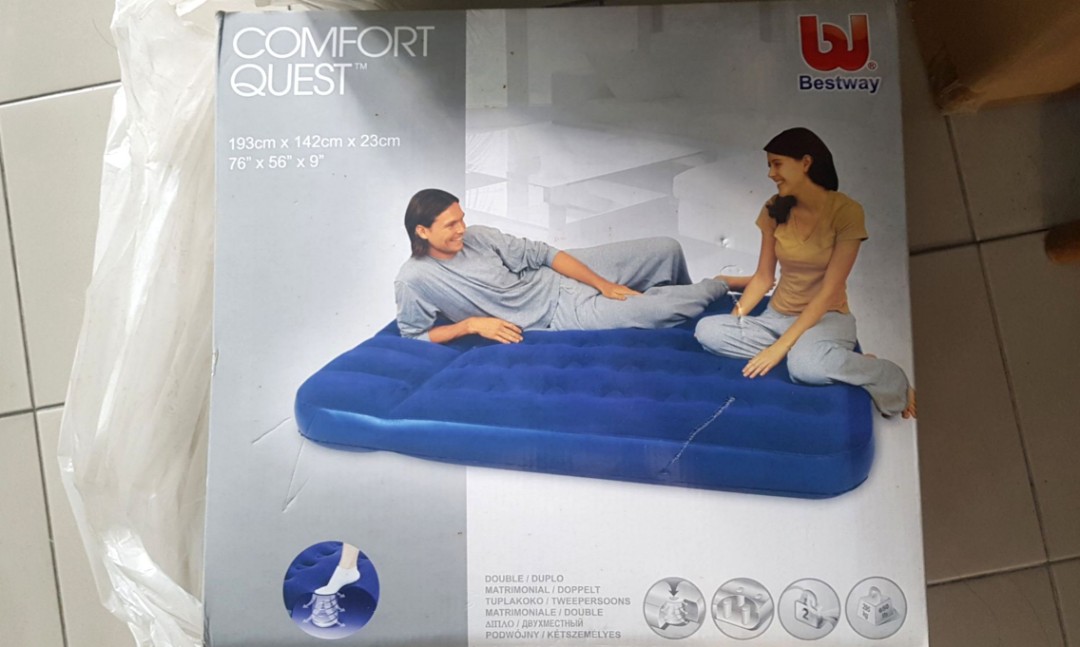 comfort quest air mattress instructions inflate