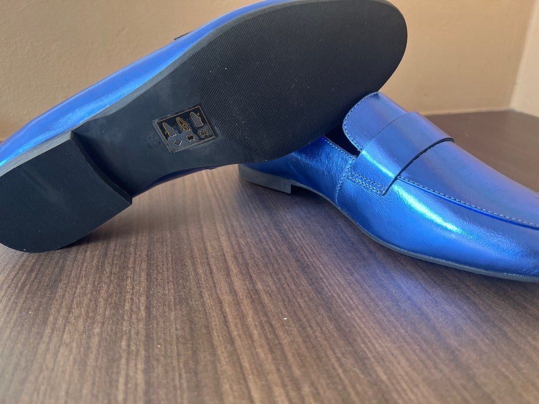 Electric blue loafers best sale