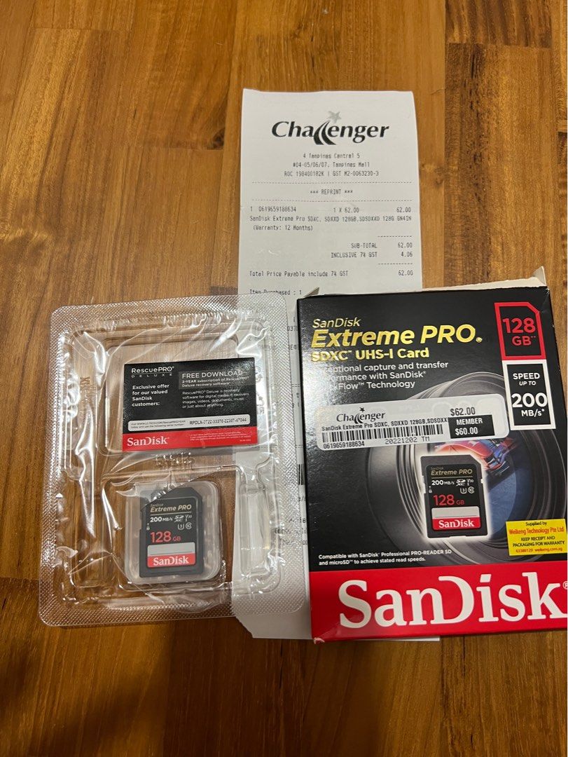 SanDisk Extreme PRO 128GB SDXC UHS-I Memory Card SDSDXXD-128G