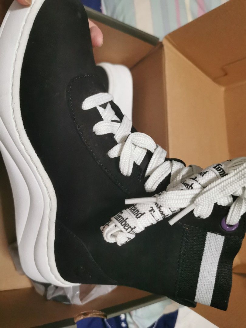 Bnew Timberland Ruby Ann Sneaker Boot Black Nubuck