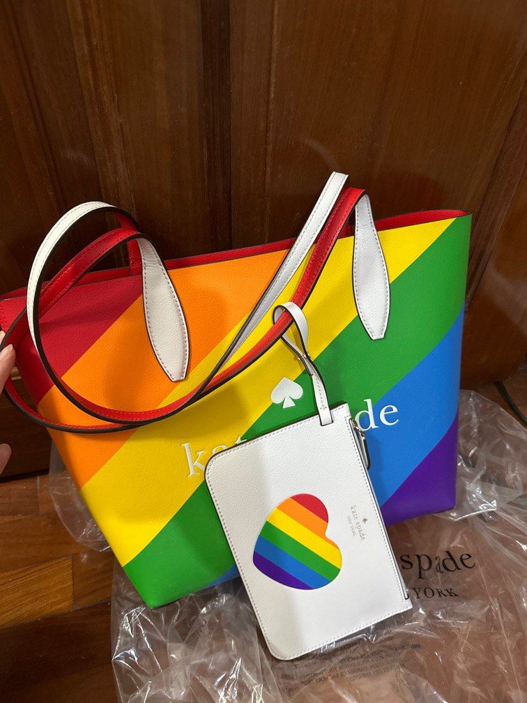 BNIB Kate Spade Pride Tote in Rainbow, Women's Fashion, Bags & Wallets,  Tote Bags on Carousell
