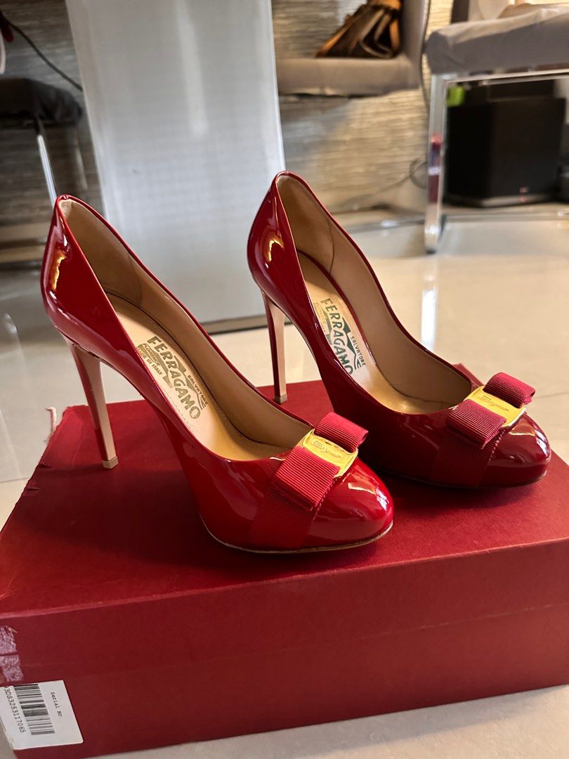 Authentic Brand New Ferragamo Red Heels 6.5D Women s Fashion