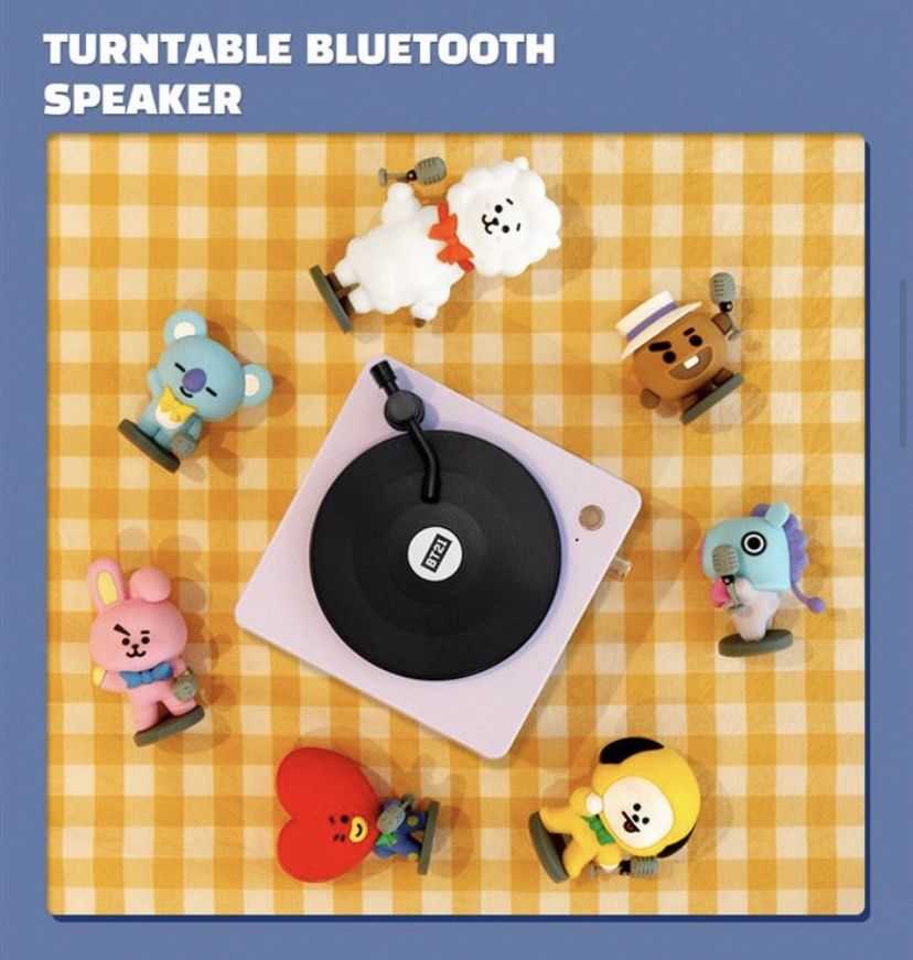 [XMAS SALE] BT21 Turntable Bluetooth Speaker (Category: Soundbars, Speakers & Amplifiers) located in Imus. Submitted by tannieshopper (Listing ID 1205764328, Image 2). Description: ✨Tannie Shopper Xmas Sale ✨ WTS LFB PH ON HAND, SEALED, & OFFICIAL BT21 Turntable Bluetooth Speaker 💸 PHP 2100 (orig price: 3200) 🔸Available characters: Chimmy - ✅ Cooky - ❌ mop: Gcash/BPI mod: sdd/ggx my loc: Imus Cavite 🏷 RM JIN SUGA JHOPE JIMIN V JUNGKOOK BTS.