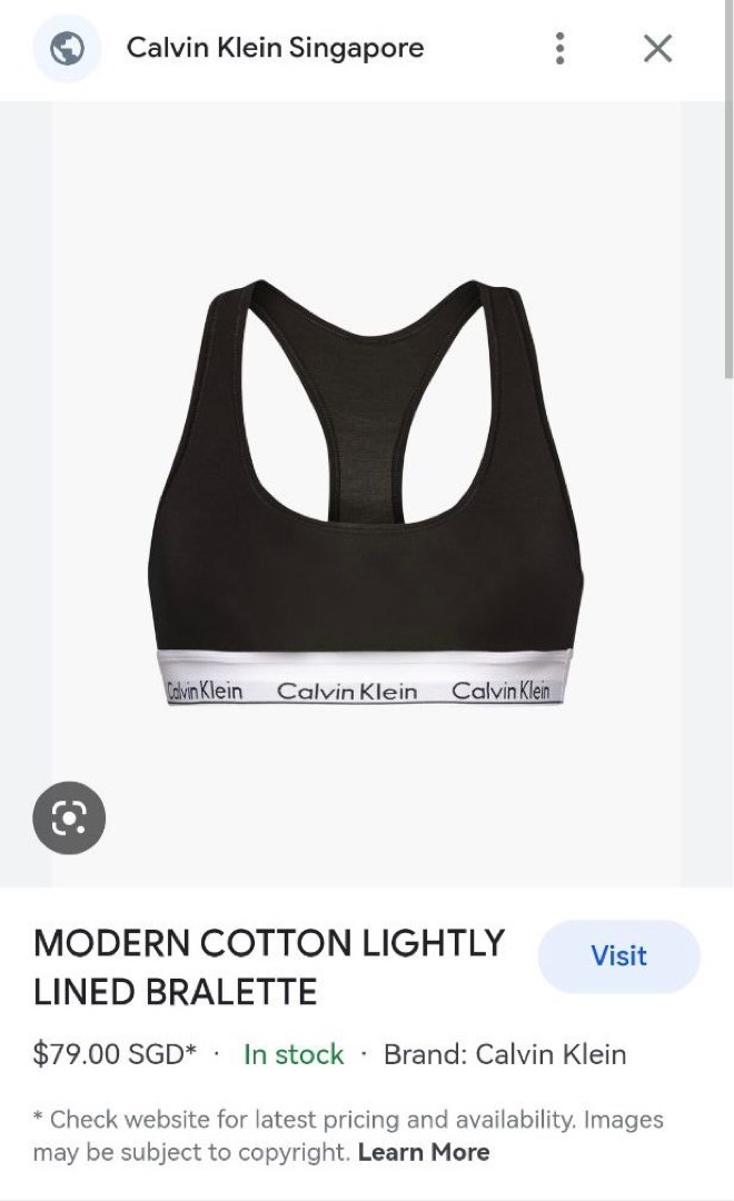 Modern Cotton Lightly Lined Bralette, black