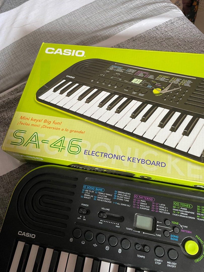 Casio SA-46 32 Keys Mini Keyboard (Black), Hobbies & Toys ...