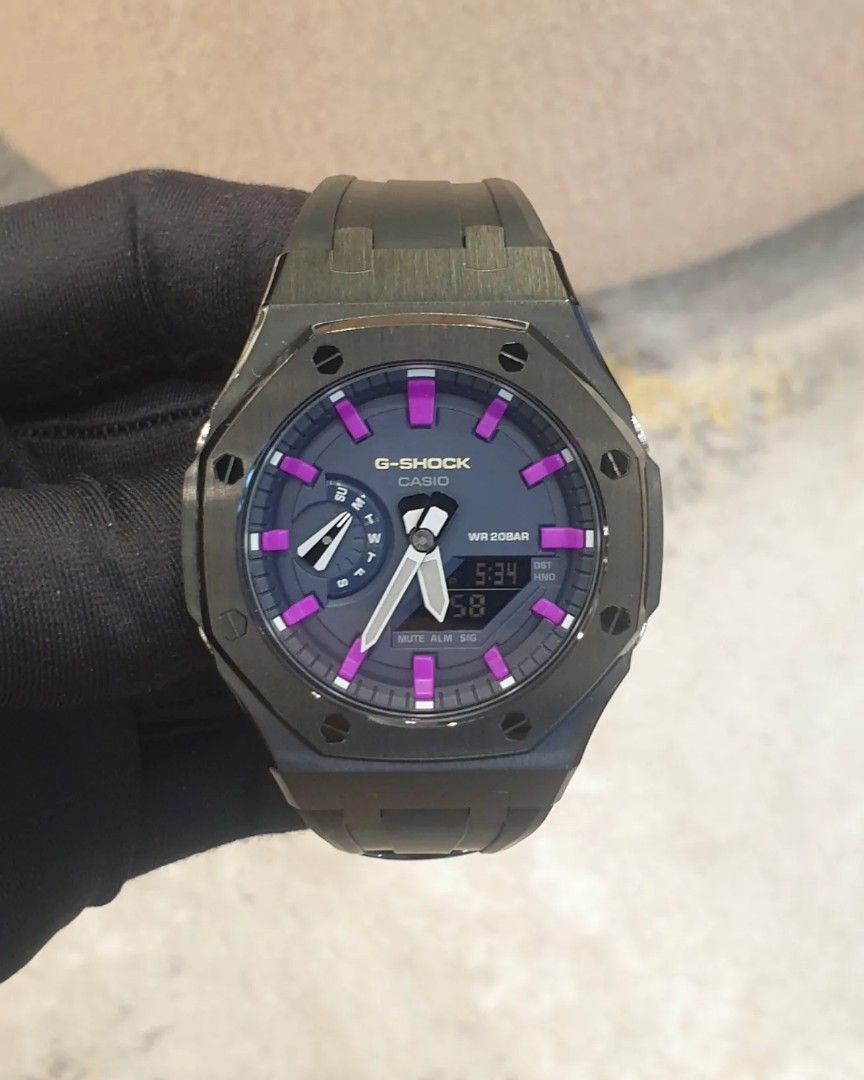 G shock black blue purple top