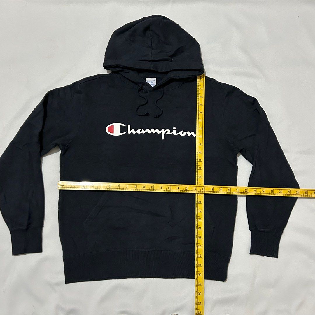 Champion script hoodie black gold top