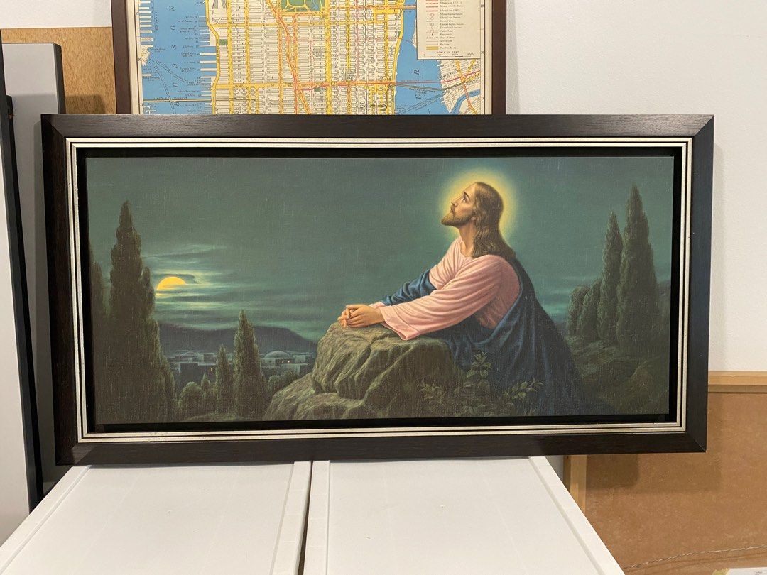 Christ in the garden of gethsemane fine art print framed, Furniture ...
