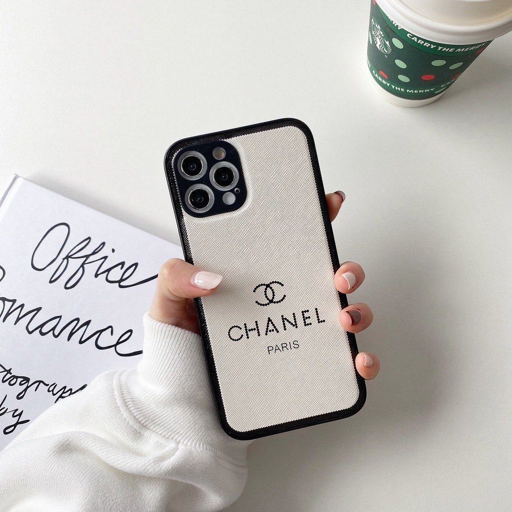CL Black and white classic leather case iphone 14 pro max 13 pro max iPhone  12 11 X Xr Xs Max 7 8 Plus for Camera Protection Anti-Scratch Case