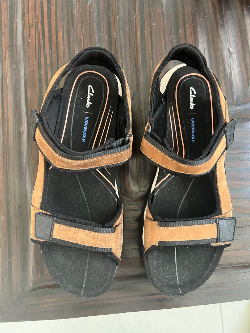 Clarks Mens Wave 2.0 Jump Nubuck Open Toe Slingback Sandals, Men's Fashion,  Footwear, Slippers u0026 Slides on Carousell