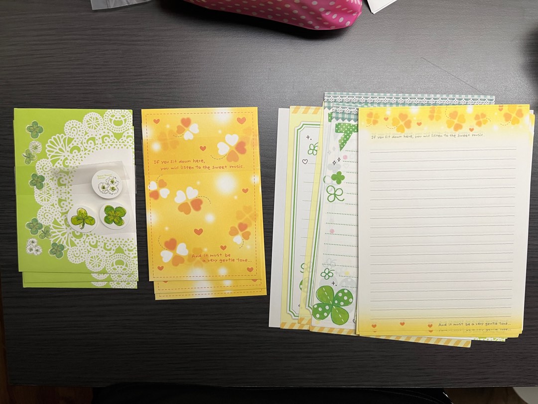 Clover letter paper envelope set, Hobbies & Toys, Stationery & Craft, Craft Supplies & Tools on