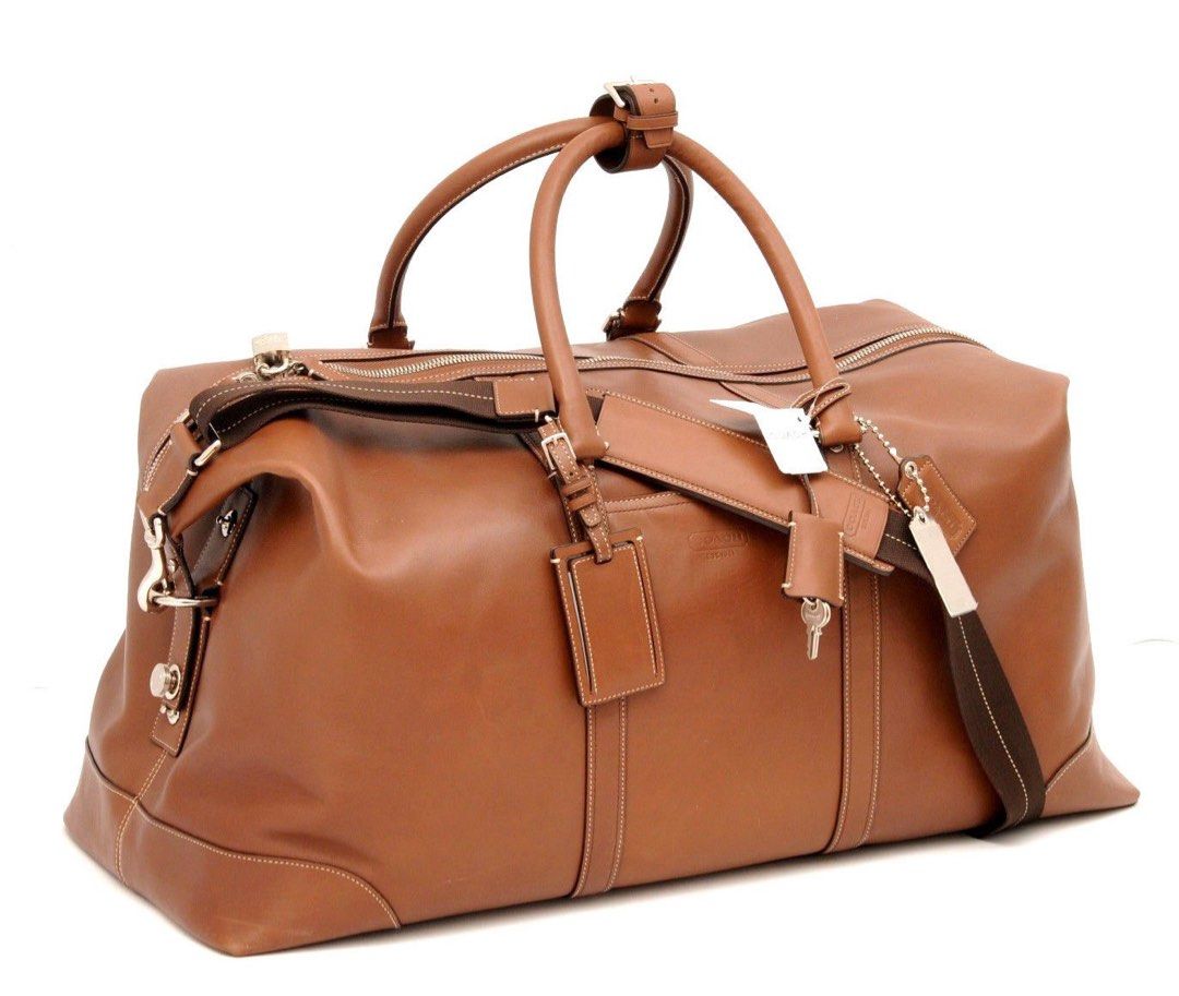 Coach Brown Leather Duffle Bag, Luxury, Bags & Wallets on Carousell