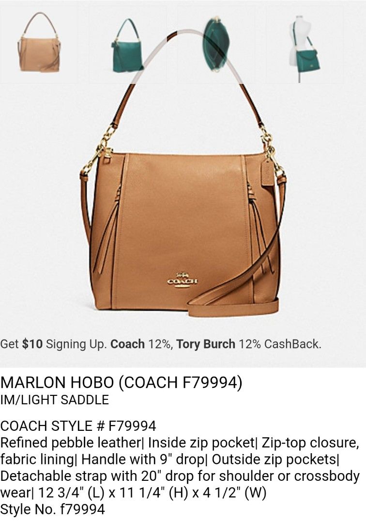 Leather Marlon Hobo Coach Review Coach Marlon Hobo Shoulder Bag