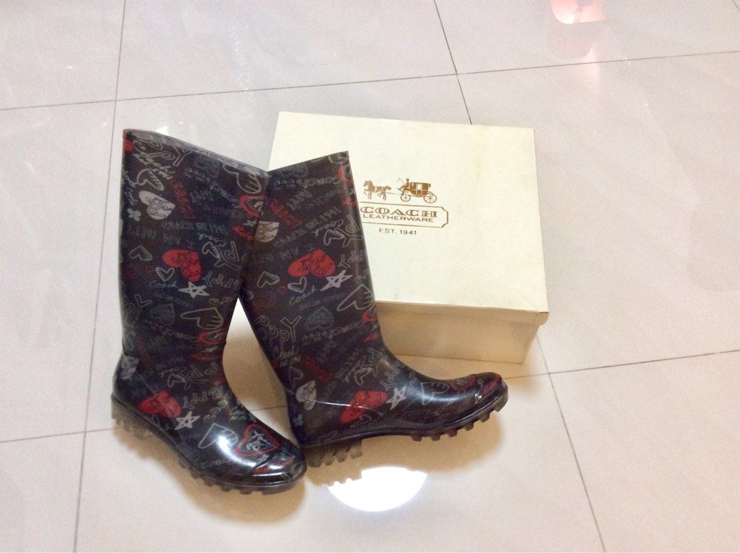 Coach poppy discount rain boots