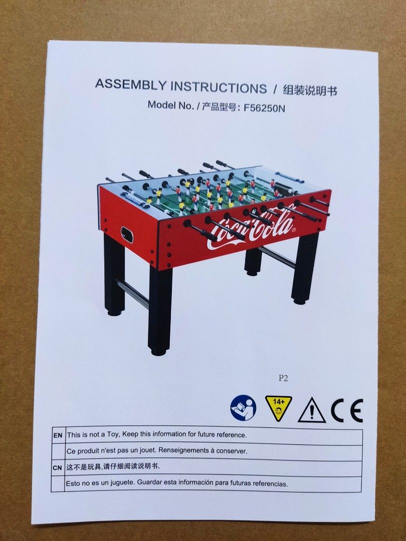 Coca Cola Football Table Meja Foosball Limited Edition Coke Adult Size
