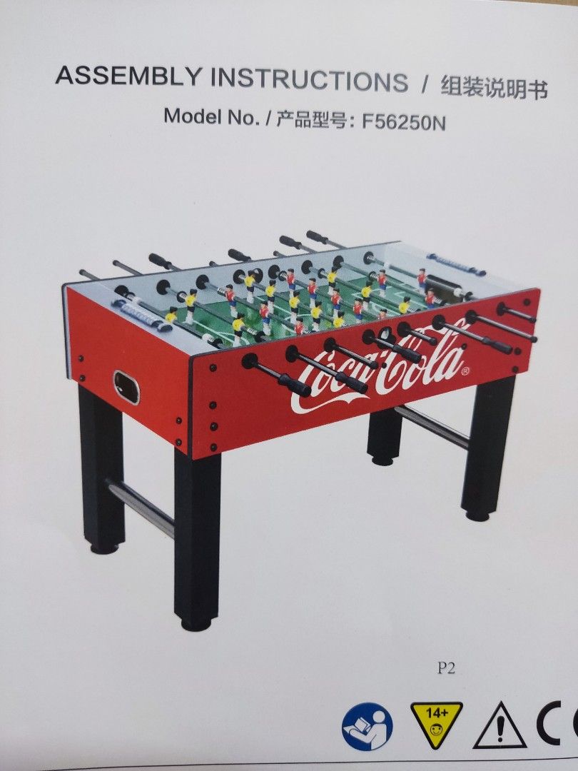 Coca Cola Football Table Meja Foosball Limited Edition Coke Adult Size