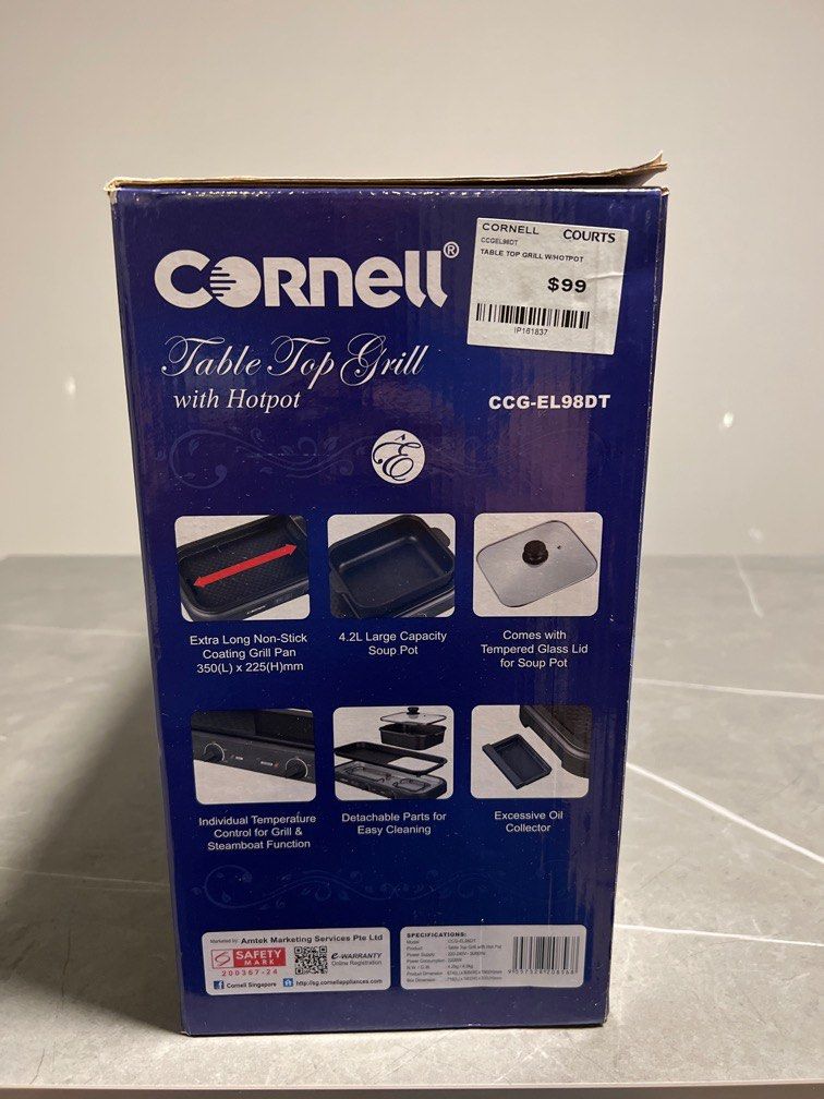 Cornell Table Top Grill with Hotpot, TV & Home Appliances, Kitchen