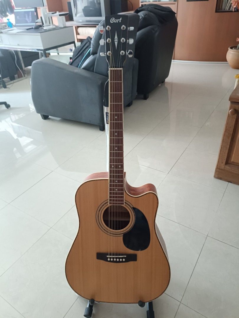 Cort AD880CE Acoustic Guitar, Hobbies & Toys, Music & Media, Musical ...