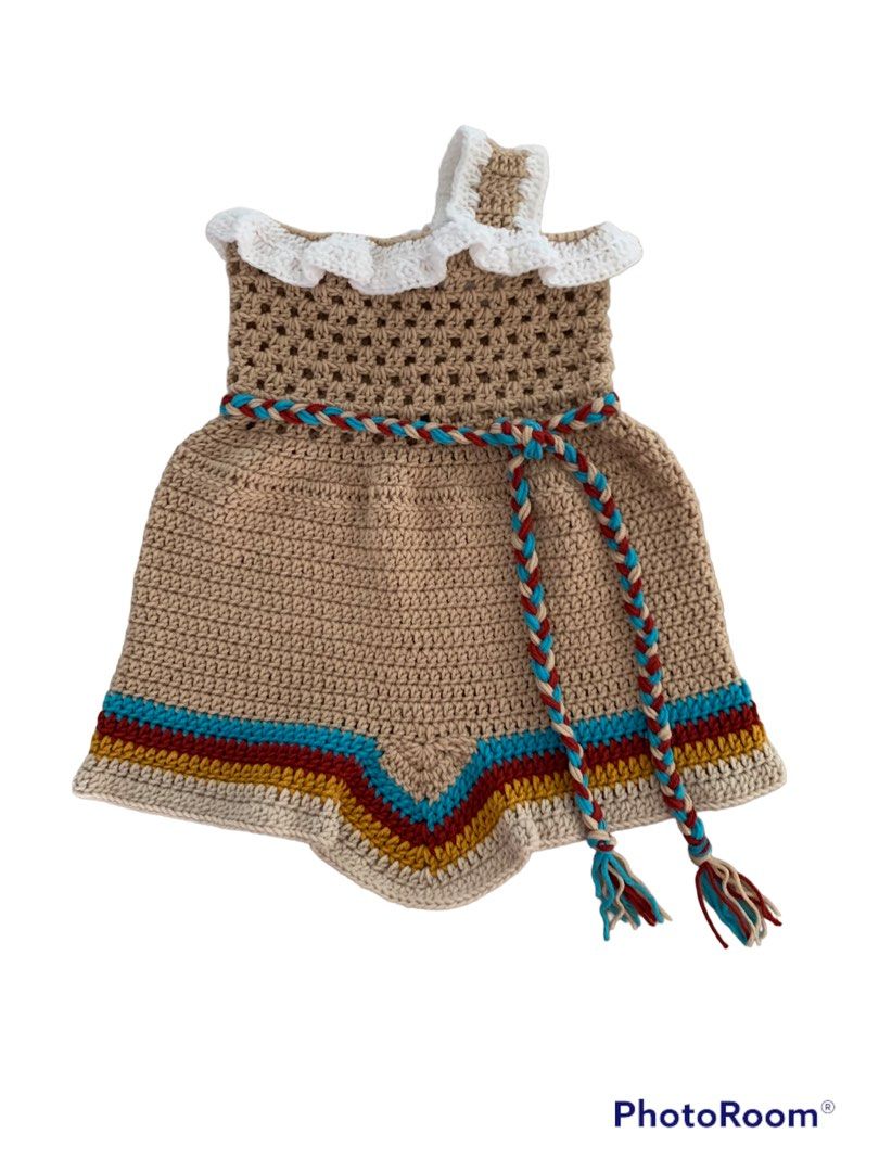 Crochet Baby Props Set (Pocahontas), Babies & Kids, Babies & Kids Fashion on Carousell