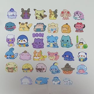 Chibi Pokemon stickers, Childhood Anime Cartoon Cute Animal Kawaii  stickers- Water, UV and Scratch Resistant!