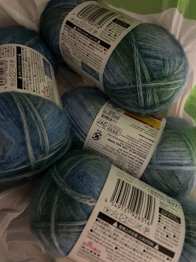 daiso crochet and knitting yarn, Hobbies & Toys, Stationery & Craft