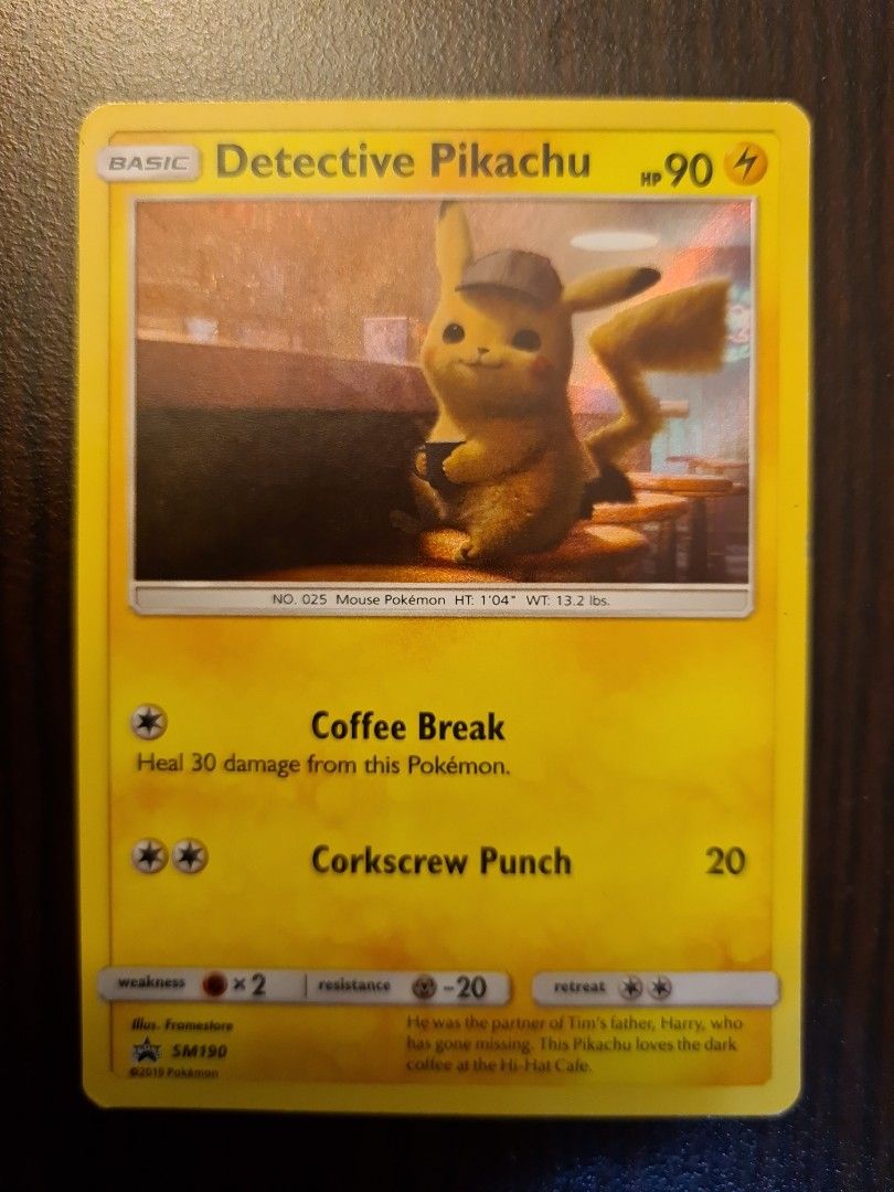 Detective Pikachu Pokemon card, Hobbies & Toys, Memorabilia