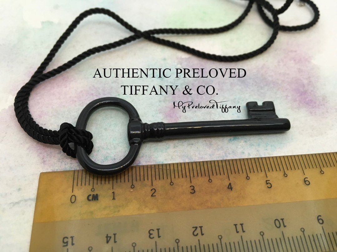 Tiffany black clearance key necklace