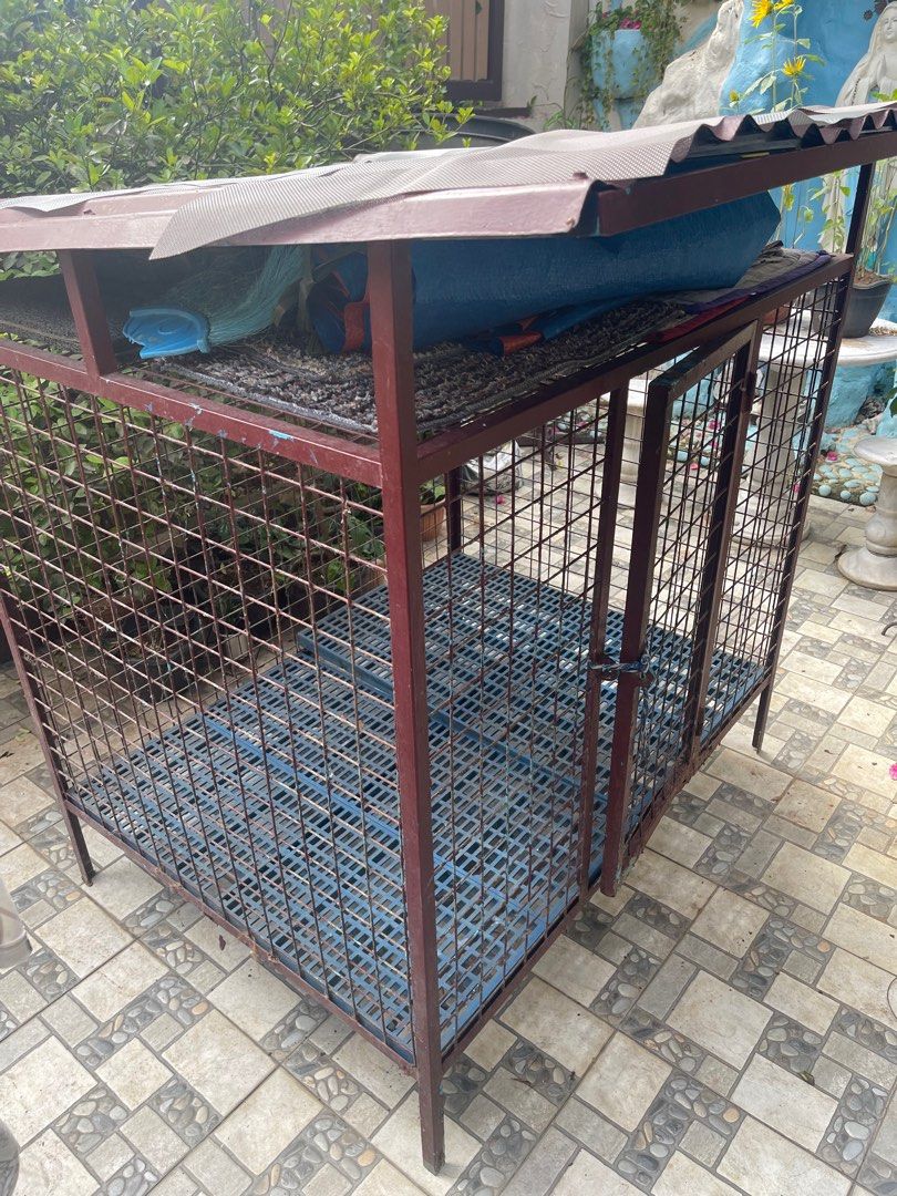 For Sale Dog Cage with plastic matting Heavy Duty Customize with FREE FOLDABLE WIRE DOG CAGE