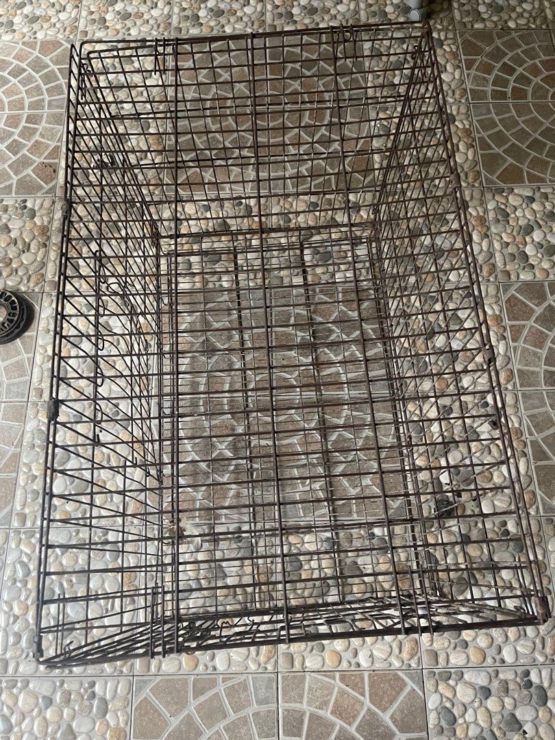 For Sale Dog Cage with plastic matting Heavy Duty Customize with FREE FOLDABLE WIRE DOG CAGE