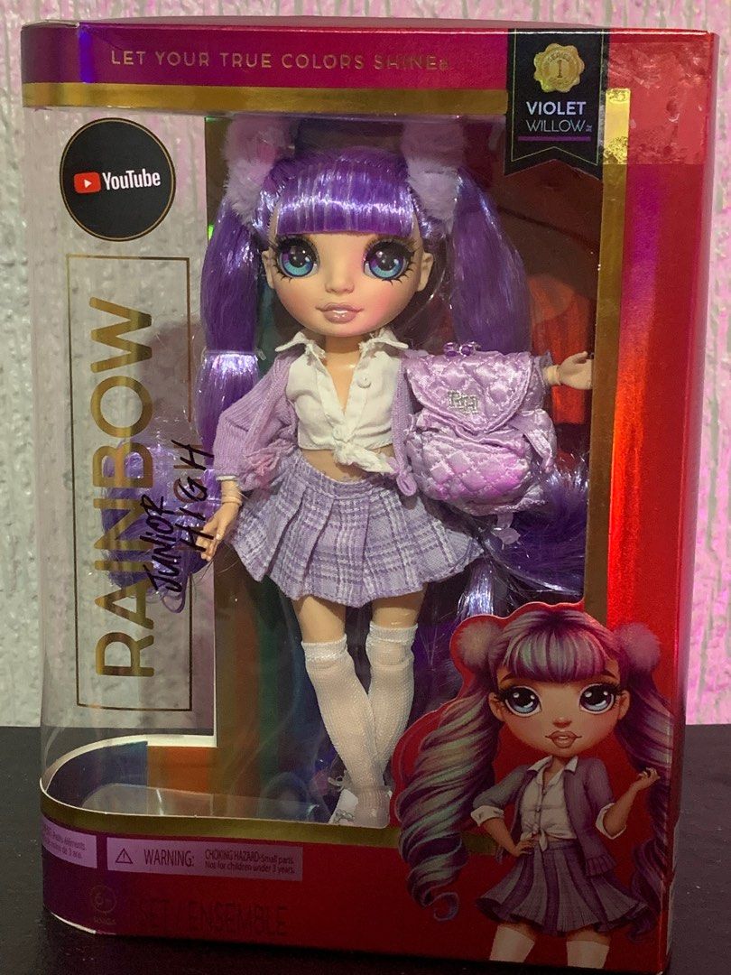 Rainbow High Jr High Violet Willow Fashion Doll Playset, 11 Pieces