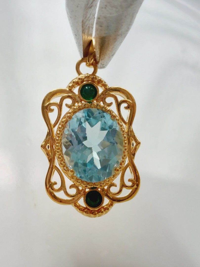 Golden on sale topaz pendant