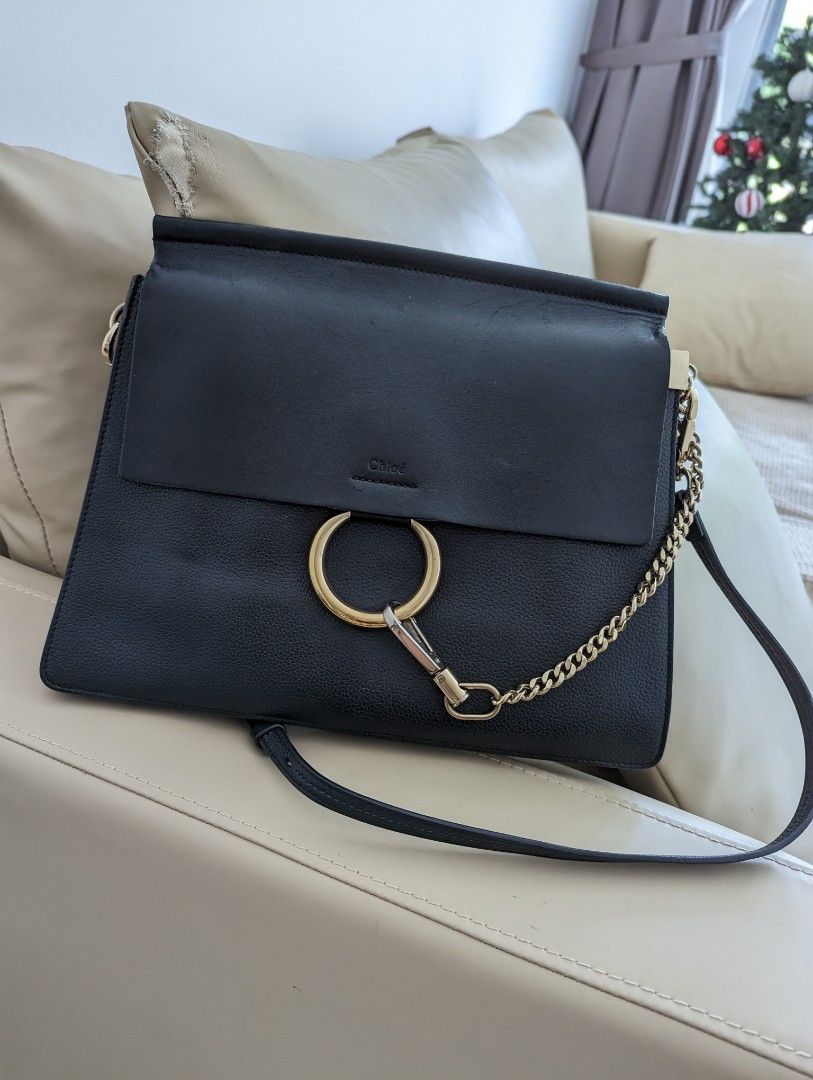 Chloe black faye bag online