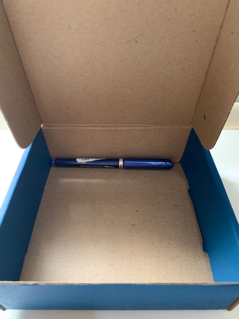Gift/Kraft box in Blue and Brown (Category: Storage Boxes & Baskets) located in Quezon City. Submitted by mkr888 (Listing ID 1205715647, Image 2). Description: Hi! Selling my excess kraft/gift boxes I bought from Shopee. Here are the measurements, color, and prices 1 and 2 Measurement: 15x15x5 cm or 6x6x2 inches Price: 12php Color: Blue 3,4, and 5 (SOLD) Measurements: 20x14x4cm or 7.8x5.5x1.5inches Price: 15php Color: Blue 6 (SOLD) Measurements: 