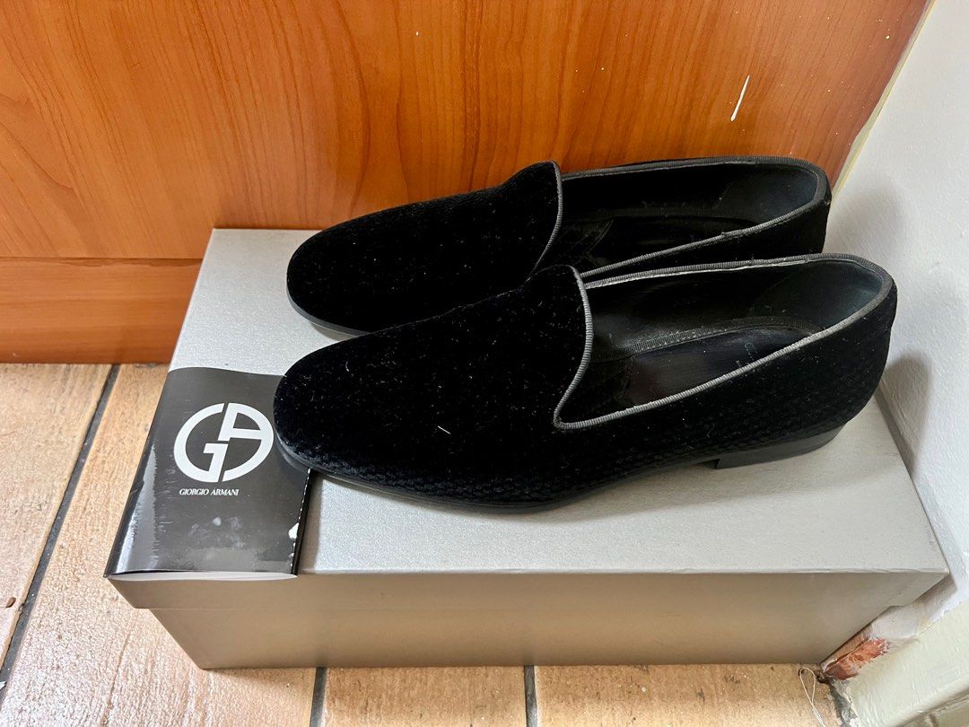 Giorgio armani discount loafers shoes mens
