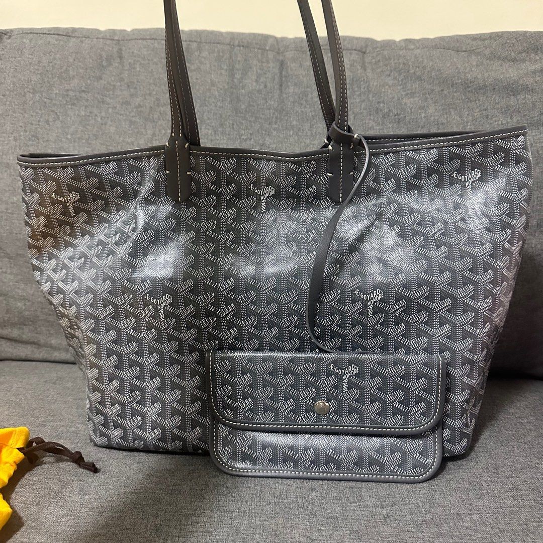 Brand New!Goyard St. Louis PM GRAY (special color) complete with receipt,  Luxury, Bags & Wallets on Carousell