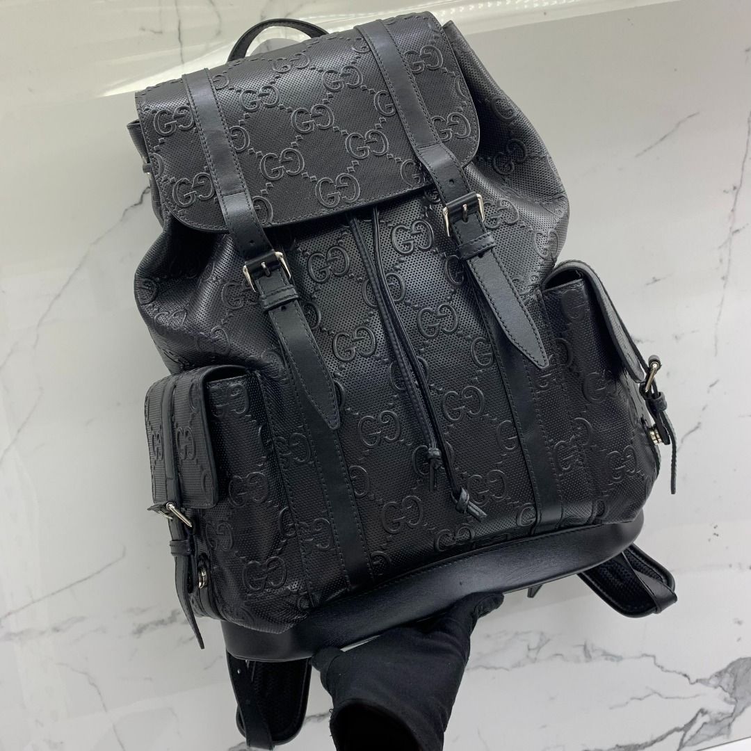 Gucci top black backpack