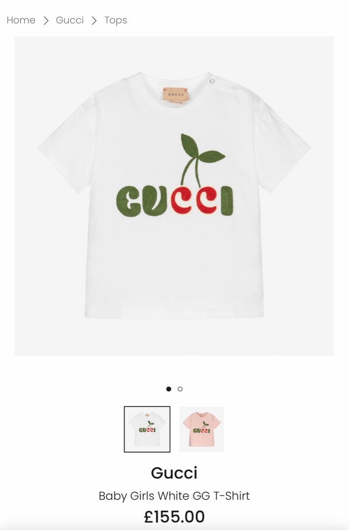 Baby girl shop gucci t shirt