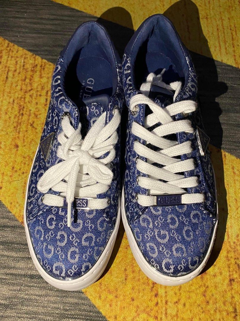 Guess Denim Sneakers Shoes, Women's Fashion, Footwear, Sneakers on Carousell