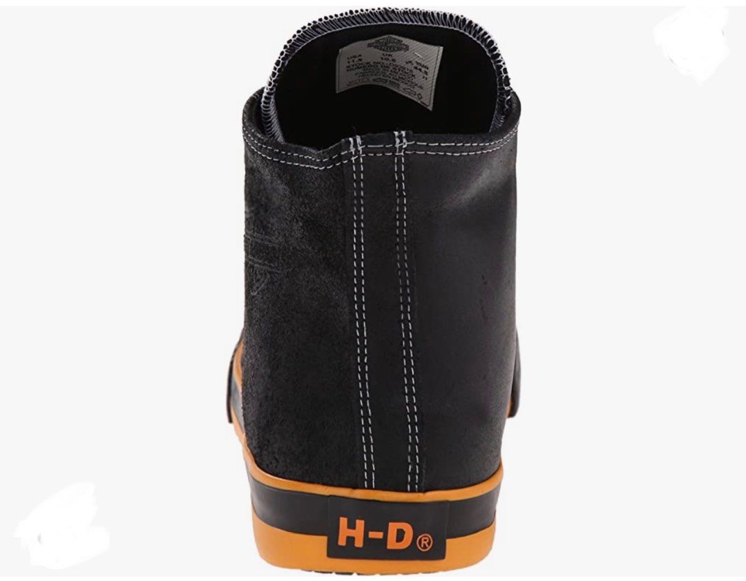 Harley Davidson Nathan Mens motorcycle boots (Category: Boots) located in Quezon City. Submitted by patriciach (Listing ID 1205764721, Image 3). Description: Original Harley Davidson men’s boots Size 12 men’s Fabric Type : 100% Leather Care Instructions: Machine Wash Sole Material: Rubber About this Item • Lace-up sneaker with cap toe featuring Harley Davidson branding at tongue and shaft • Full-length cushioned sock lining • Vulcanized construct