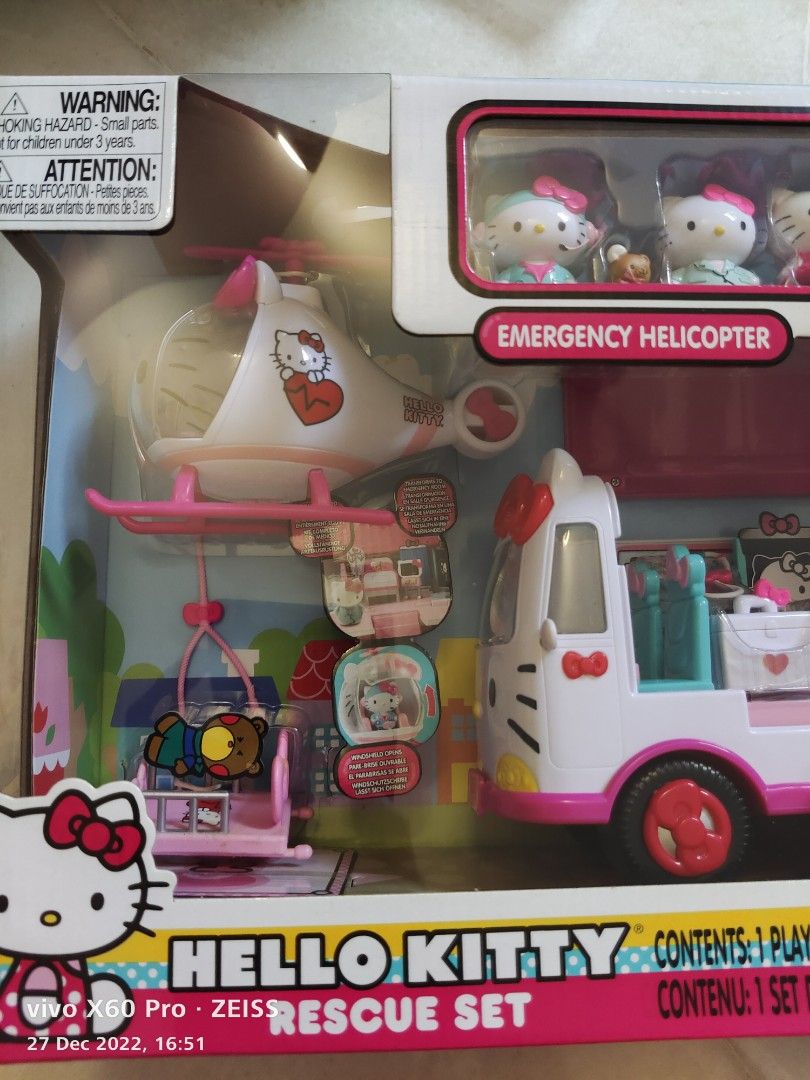 Hello Kitty Helicopter Rescue Playset Hobbies And Toys Toys And Games On Carousell
